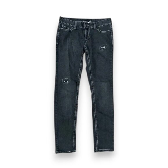 Maurices Denim - Maurices Charcoal Skinny Jeans With Embellished Pockets